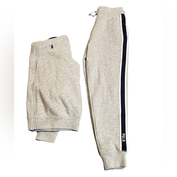 Kid’s Polo Ralph Lauren Matching Set Size Large 12-14 Gray Blue Pink - Picture 2 of 4